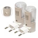 Kit 02 Mini Abajur Luminária Tomada Luz Noturna Led Bivolt Cor da cúpula Cristal Cor da estrutura Br
