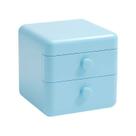 Kit 02 Mini Organizador Azul 02 Gaveta Porta Joias e Objetos