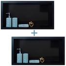 Kit 02 Nicho de Porcelanato Preto Nero Polido 60x32cm Kit 02 Nicho de Porcelanato Preto Nero Polido 60x32cm