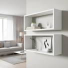 Kit 02 Nichos 50x25cm Branco MDF Decoração Quarto Sala Cozinha Banheiro Escritório Kit 02 Nichos 50x25cm Branco MDF Decoração Quarto Sala Cozinha Banheiro Escritório