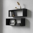 Kit 02 Nichos MDF 50X25cm Decoração Banheiro Sala Quarto Escritório