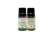 Kit 02 óleos essenciais de melaleuca e cravo 10ml belezanatu