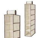 Kit 02 Organizador Sapateira Vertical Cabide Guarda Roupa-5 Prateleira