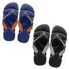 Kit 02 Pares De Chinelo Sandália Masculino Havainas Power De Borracha Macia Antiderrapante Com Tiras