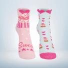 Kit 02 Pares de Meias Soquete 3D Divertida Doces Cupcake Sweet