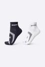 Kit 02 Pares Meia Corrida Prime HUPI Preto e Branco 36-42