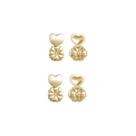 Kit 02 Pares Tarraxa Mágica Banhado Ouro 18K