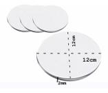 Kit 02 pçs Base Acrílica Redonda Transparente 12cm - RU53