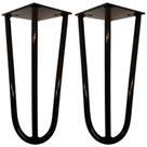 Kit 02 Pés de Ferro Aço Hairpin Legs 15 cm Preto A01 Sofá Móveis Mesa - Inoviza