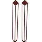 Kit 02 Pés de Ferro Aço Hairpin Legs 60 cm Bronze A01 Sofá Móveis Mesa - Inoviza