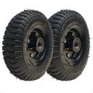 Kit 02 Pneus Com roda Rolamento 2.504 Com câmara Carrinho Carga