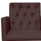 Kit 02 Poltrona Cadeira Nina Captone Decorativa Recepção Sala De Estar material sintético Marrom - KDAcanto Móveis