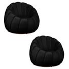 Kit 02 Poltrona Decorativa Concha Base Arco Giratória Veludo