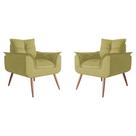 Kit 02 Poltrona Decorativa Opala Plus Suede Capuccino - Marcussi Decor Kit 02 Poltrona Decorativa Opala Plus Suede Capuccino - Marcussi Decor