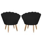 Kit 02 Poltrona Decorativa Pétala belo tok - Suede