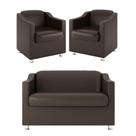 Kit 02 Poltrona Decorativa+ Sofá Namoradeira Balaqui Decor