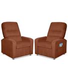 Kit 02 Poltrona Do Papai Reclinavél Suede Terracota -Casa da Poltrona