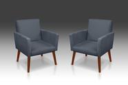 Kit 02 poltrona nina suede azul turquesa - modena decor