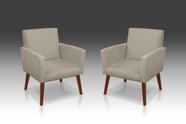 Kit 02 Poltrona Nina suede Bege -Modena Decor