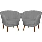 Kit 02 Poltrona Pétala Flor Decorativa Suede