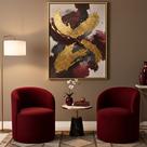 Kit 02 Poltronas Curva Orgânica Nature Gaia Suede Bordô - Montanaris Decor