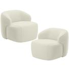 Kit 02 Poltronas Decorativa Fixa Orgânica Para Sala Living Barolo L06 Veludo Bege - Lyam Decor Kit 02 Poltronas Decorativa Fixa Orgânica Para Sala Living Barolo L06 Veludo Bege - Lyam Decor
