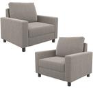 Kit 02 Poltronas Decorativa Malta L02 Bouclê Bege