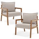 Kit 02 Poltronas Decorativa Para Sala de Estar Alícia B04 Bouclê Creme - Lyam Decor