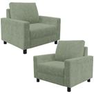 Kit 02 Poltronas Decorativa Para Sala De Estar E Recepção Malta L02 Bouclê Oliva - Lyam Decor Kit 02 Poltronas Decorativa Para Sala De Estar E Recepção Malta L02 Bouclê Oliva - Lyam Decor