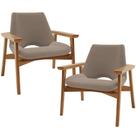 Kit 02 Poltronas Decorativa Para Sala De Estar Living Base Madeira Becker L02 Bouclê Bege - Lyam Decor Kit 02 Poltronas Decorativa Para Sala De Estar Living Base Madeira Becker L02 Bouclê Bege - Lyam Decor