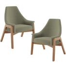 Kit 02 Poltronas Decorativa Sakura L02 Bouclê Oliva