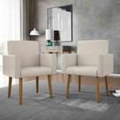 Kit 02 Poltronas Decorativa Sala Oferta material sintético Balaqui
