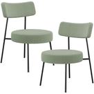 Kit 02 Poltronas Decorativas Para Sala De Estar Base Fixa Londres L02 Bouclê Oliva - Lyam Kit 02 Poltronas Decorativas Para Sala De Estar Base Fixa Londres L02 Bouclê Oliva - Lyam