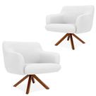 Kit 02 Poltronas Decorativas Para Sala de Estar Jade Corano C-12 - Lyam Decor