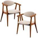 Kit 02 Poltronas Decorativas Para Sala de Estar Jantar Cecília B04 Suede Bege - Lyam Decor