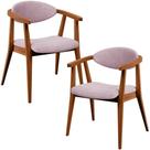 Kit 02 Poltronas Decorativas Para Sala De Estar Jantar Cecília L02 Suede Rosê