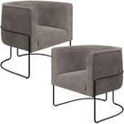 Kit 02 Poltronas Fixa Base Aço Preto Betina D02 Bouclê Bege Kit 02 Poltronas Fixa Base Aço Preto Betina D02 Bouclê Bege
