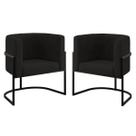 Kit 02 Poltronas Lua Sala Decorativa Base de Ferro Black Kit 02 Poltronas Lua Sala Decorativa Base de Ferro Black