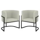Kit 02 Poltronas Lua Sala Decorativa Base Ferro Preto Bouclê Bege Kit 02 Poltronas Lua Sala Decorativa Base Ferro Preto Bouclê Bege