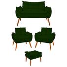 Kit 02 Poltronas + Namoradeira + Puff Opala Balaqui Decor Kit 02 Poltronas + Namoradeira + Puff Opala Balaqui Decor