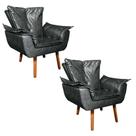 Kit 02 Poltronas Opala Preto