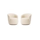 Kit 02 Poltronas Orgânica Decorativa Beatriz Boucle Bege - Montanaris Decor