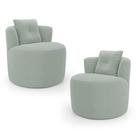 Kit 02 Poltronas Orgânicas Living Bob com 01 Almofada Bouclê Verde Menta - Desk Design Kit 02 Poltronas Orgânicas Living Bob com 01 Almofada Bouclê Verde Menta - Desk Design