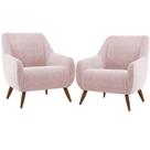 Kit 02 Poltronas Paloma D02 Veludo Rosê C-305 Kit 02 Poltronas Paloma D02 Veludo Rosê C-305