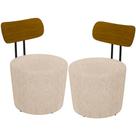 Kit 02 Poltronas Para Sala De Estar Decorativa Base Fixa Luara M03 Linho Cru - Lyam Decor Kit 02 Poltronas Para Sala De Estar Decorativa Base Fixa Luara M03 Linho Cru - Lyam Decor
