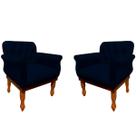 Kit 02 Poltronas Para Sala de Estar Decorativa Cadeira Estofada Capitonê Quarto Recepção Escritório Kit 02 Poltronas Para Sala de Estar Decorativa Cadeira Estofada Capitonê Quarto Recepção Escritório