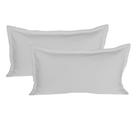 Kit 02 Porta Travesseiros King 50x90 Cm em Malha 100% Algodão Cinza Arrumadinho Enxovais Kit 02 Porta Travesseiros King 50x90 Cm em Malha 100% Algodão Cinza Arrumadinho Enxovais