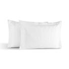 Kit 02 Portas Travesseiros Percal 180 Fios Silver 60% Algodão 40% Poliéster - Branco