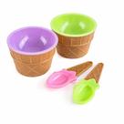 Kit 02 Potes Sobremesa Plastico Casquinha Sorvete Colorido Kit 02 Potes Sobremesa Plastico Casquinha Sorvete Colorido
