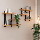 Kit 02 Prateleiras Suspensa para Livros Industrial 100% MDF